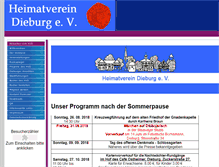 Tablet Screenshot of heimatverein-dieburg.de